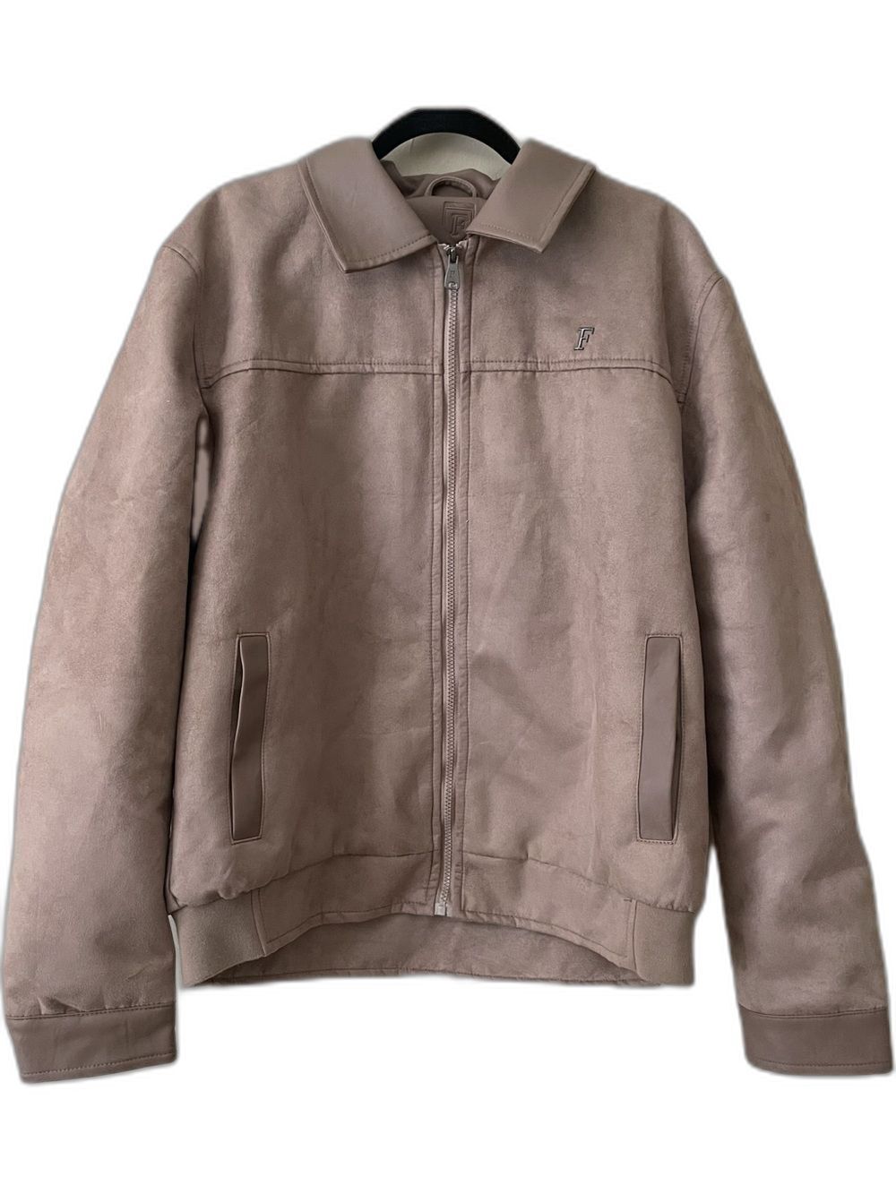 Ferrari F Collection Mens Suede Leather Bomber Jacket- XXL